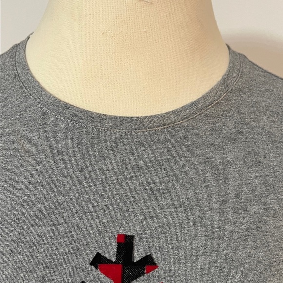 Buffalo Plaid Snowflake Long Sleeve Gray Top Red & Black Checkered Pattern - Picture 6 of 9